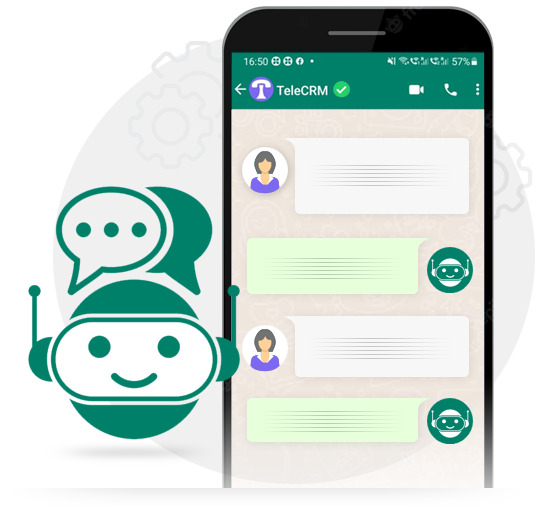 Whatsapp ChatBot in TeleCRM lets you have Continous enegagement.