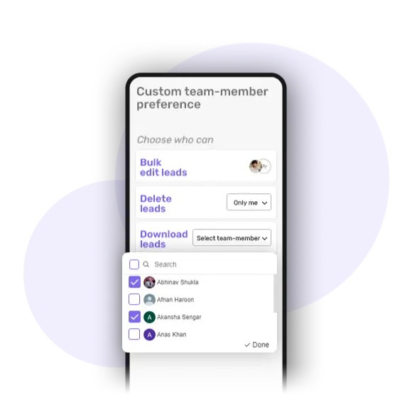 Assign leads to Team Member easily