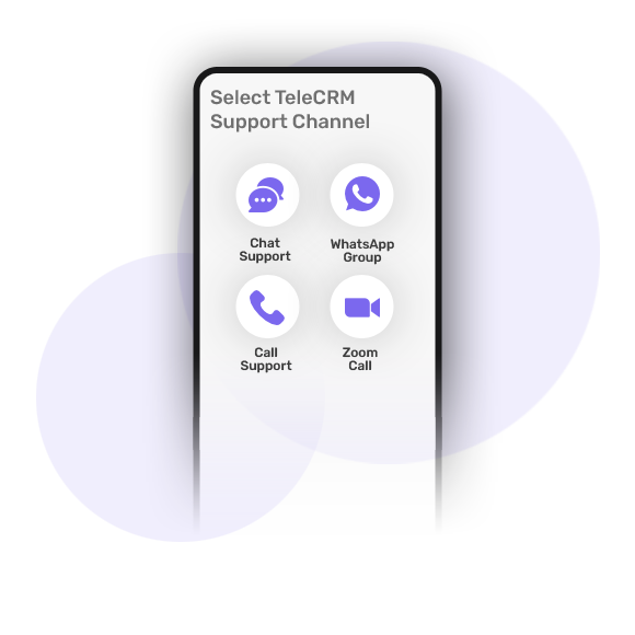 TeleCRM's support channels