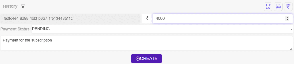 Payment order creation in Telecrm