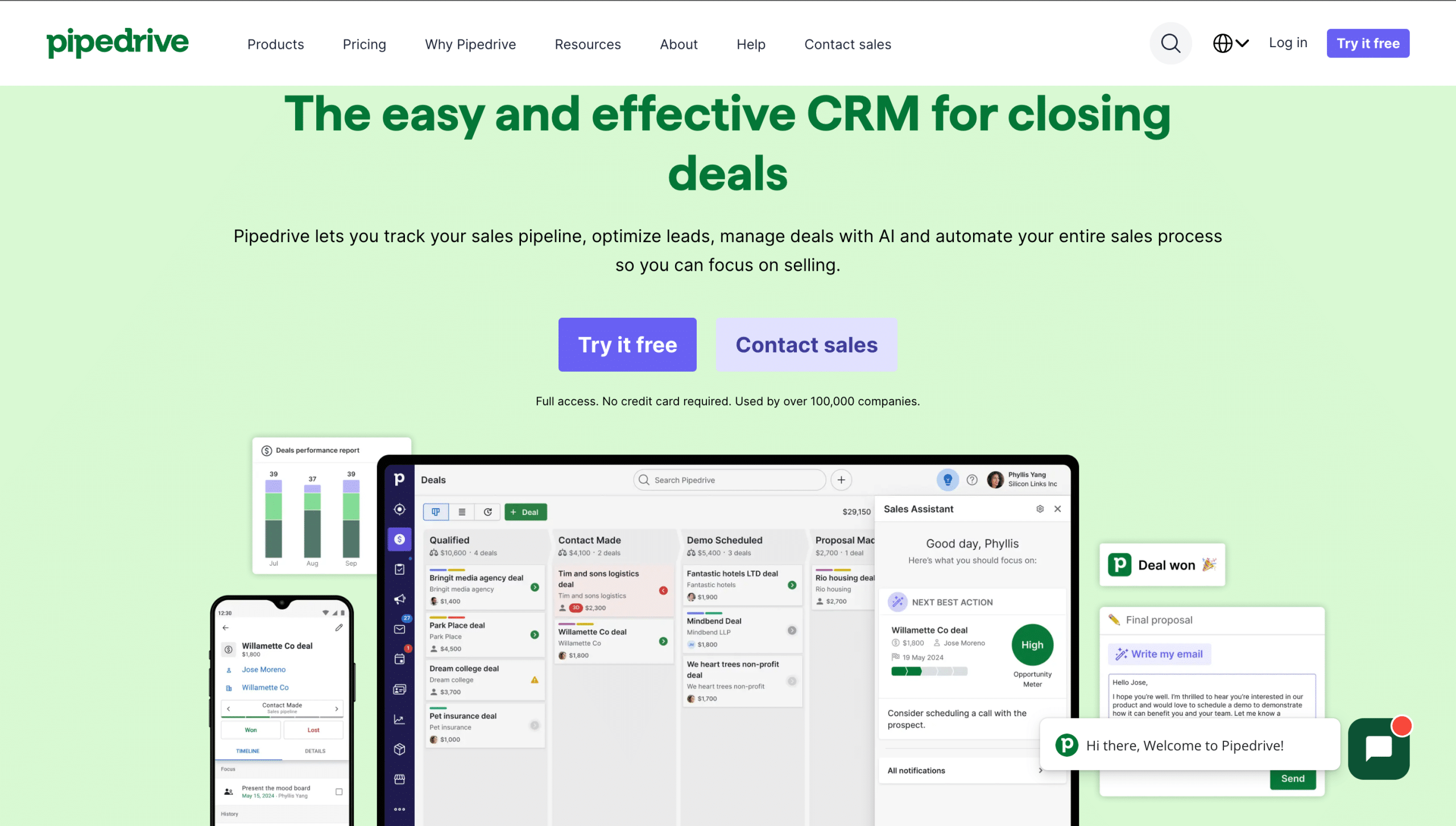 Pipedrive website