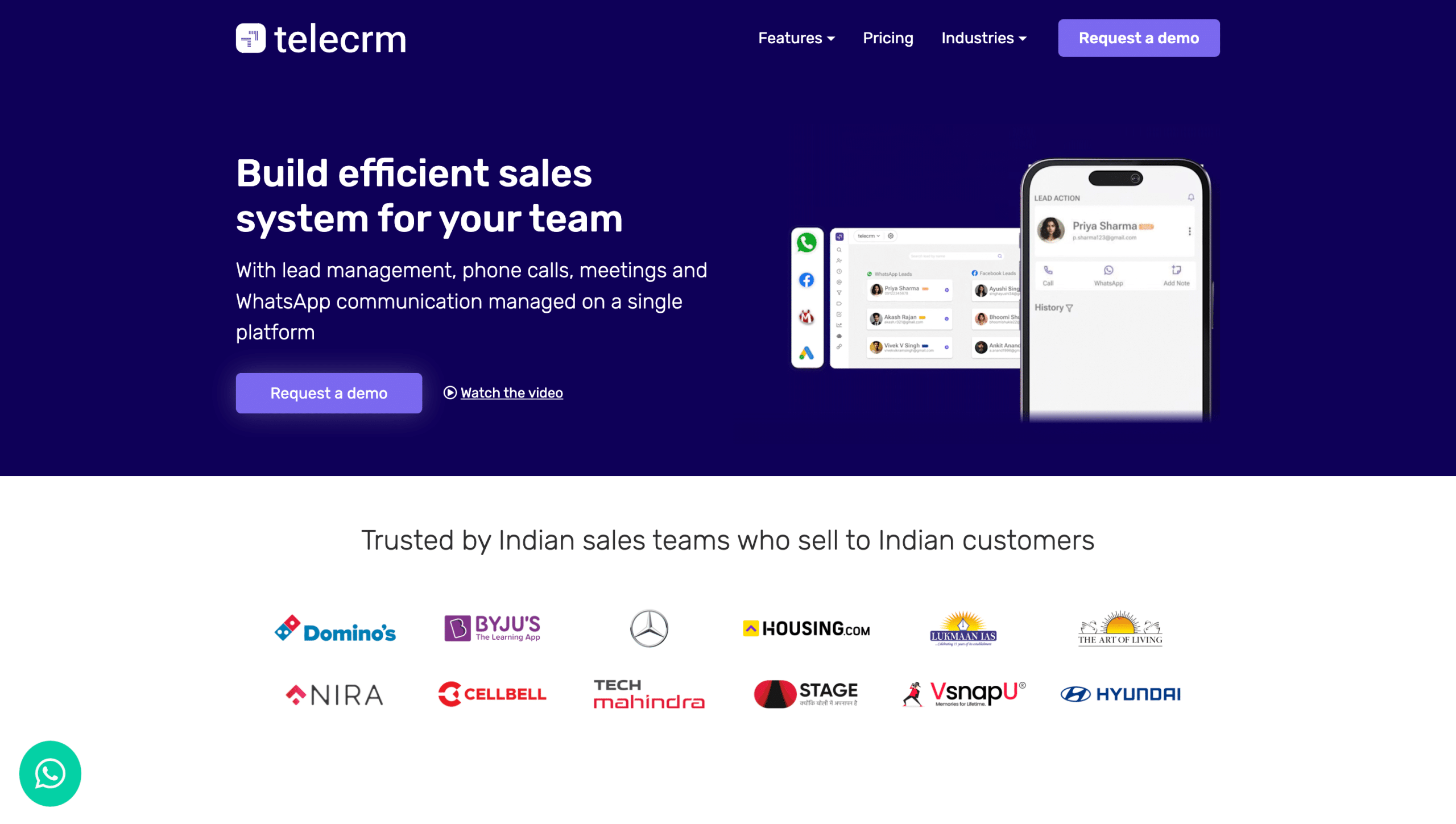 Telecrm website